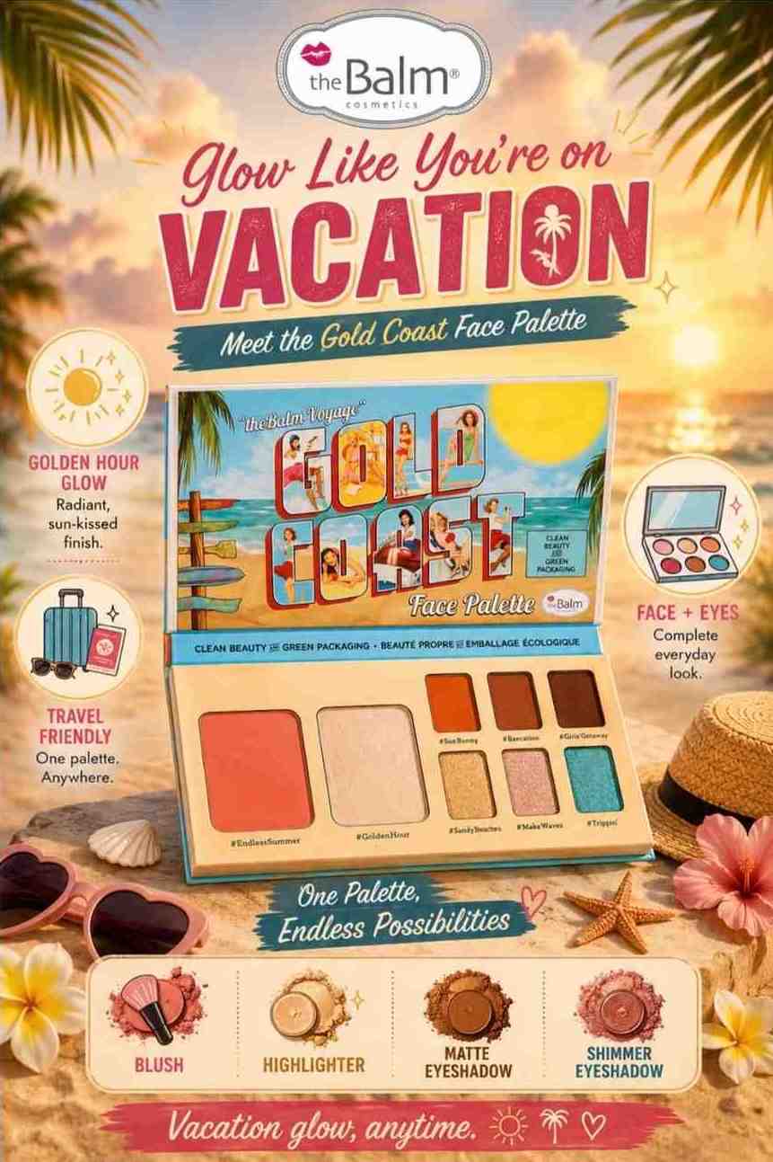 Glow Like You're on Vacation: Meet the Gold Coast Face Palette